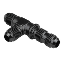 Proflow Fitting Adaptor -16AN Flare Bulkhead Run Tee Black