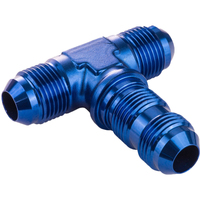 Proflow Bulkhead Adaptor AN Flare Tee Flare -06AN Blue