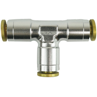 Proflow Fitting Push To Connect Nylon Tube Tee 3/16in. Nylon Tube Silver