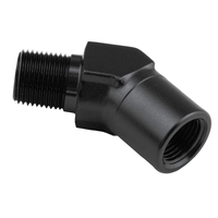 Proflow 45 Degree Coupler Female - Male Elbow 1/4in. NPT Black