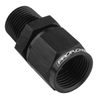 Proflow Female Adaptor -08AN Straight Swivel To 3/8in. NPT Black