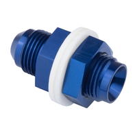Proflow Fitting Fuel Cell Male bulkhead -06AN Blue