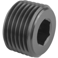 Proflow Fitting Aluminium Socket Plug 1/4in. NPT Black