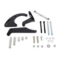 Proflow Aluminium A/C Compressor Bracket Water Pump For Chevrolet SB Long Passenger Side Mount Black