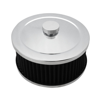 Proflow Air Filter Assembly Round 6in. x 3in. Chrome