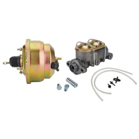 Proflow 8'' Brake Booster & Master Cylinder Combo Universal Master Cyl 1 1/8'' Bore 8" Dual Diaphragm Booster Kit