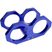 Proflow Fuel Pump Dual Mount Billet Aluminium 044 Bosch Bracket Blue