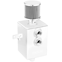 Proflow Oil Breather 1 Lt Tank Catch Can Square Aluminium Polished Filtered Breather Universal Each