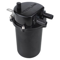 Proflow Catch Can Kit Oil Separator Baffled Recirculating 500mL w/Hose & Clamps Billet Aluminium Universal