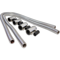 Proflow Heater Hose Flexible Stainless Steel Chrome Kit .44in. Length