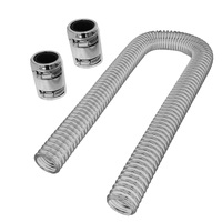 Proflow Radiator Hose Flexible Stainless Steel Chrome Kit . 48in. Length