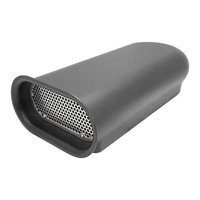 Proflow Carburettor Scoop Aluminium Smooth Black Hilborn-Style 20'' x 9.75 wide Single or Dual Carburettor Each
