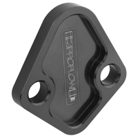Proflow Fuel Pump Block-Off Plate Aluminium Black Anodised BB Chev For Ford Windsor Each