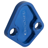 Proflow Fuel Pump Block-Off Plate Aluminium Blue Anodised BB Chev For Ford Windsor Each