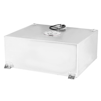 Proflow Fuel Cell Tank 15g 57 Aluminium Flat Bottom Natural 510 x 460 x 260mm With Sender Two -10 AN Female Outlets Each