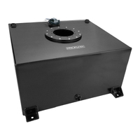 Proflow Fuel Cell EFI Baffled Tank 15 Gal (57L) Aluminium Black 510 x 460 x 260mm With Sender Unit