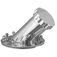 Proflow Fuel Filler Neck Aluminium Polished 45 Degree 60mm Diameter Neck 12-Bolt Flange Each