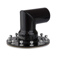 Proflow Fuel Filler Neck Aluminium Black 90 Degree 2 1/2 in. Diameter 12-Bolt Flange Each