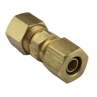 Proflow Fuel Line Connectors Brass 3/8in. (10mm) Nylon to Pipe Or Pipe To Pipe Compression Joiner Each