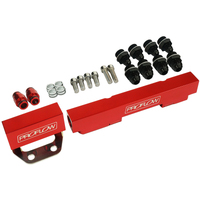 Proflow Fuel Rails Kit Billet Aluminium Anodised Red For Mazda Rotary Series 4&5