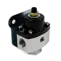 Proflow Fuel Pressure Regulator Carby Economy Billet Black/Silver -3/8in. NPT 2 Port Adjustable 5-12 PSI