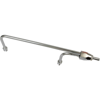 Proflow Fuel Line Aluminium Anodised Silver 3/8 in. NPT or Barb Inlet 1/8 NPT Gauge Port Holley 4150