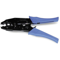 Proflow Wire Ignition Crimping Tool Steel Cushion Handle Adjustable Ratchet Mechanism Removable Crimping/Stripping Jaw