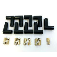 Proflow HEI Boots and Terminals Kit 90 Degree Black Boots Set of 8