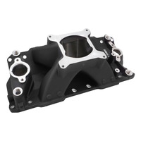 Proflow Intake Manifold SuperMax Single Plane Aluminium Black Square Bore SB Chev