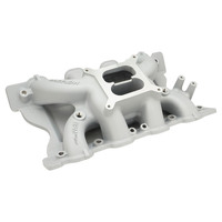 Proflow Intake Manifold SB Ford 302 351 Cleveland Dual Plane Aluminium Square Bore Natural,