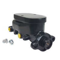 Proflow Master Cylinder Flat Top Aluminium Black 1.125 in. Bore Dual Bowl Ports Both side Each