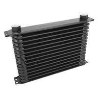 Proflow Oil Cooler Ultra Pro Aluminium Black 15-Row 340mm x 210mm x 50mm Female AN10 lnlet/Outlet
