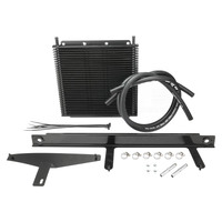 Proflow Transmission Oil Cooler Kit For Holden Commodore VE V6 & V8 280 x 255 x 19mm 3/8'' Barb Black Powdercoated