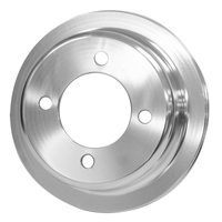 Proflow Billet Crank Pulley V-Belt 1-Groove Aluminium Silver For Ford 302-351C Some Windsor