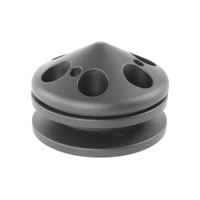 Proflow Pulley V-Belt Alternator Billet Aluminium Black Anodised Single Groove with Cover 71mm x 17mm Bore Black Anodised