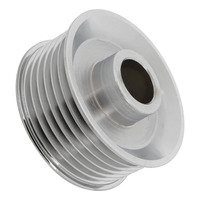 Proflow Alternator Pulley Serpentine 6 groove 53mm od x 17mm Chrome Each