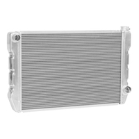 Proflow Radiator Universal Fabricated Aluminium Tanks Natural 31 in. Wide 19.00in. High 2.25 in. Thick Chev Side Inlet & outlets