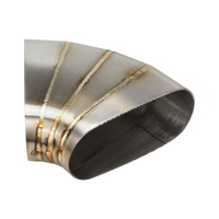 Proflow Pie Cut Welded Oval Tube Horizontal 304 Stainless Steel 3.5 in. 60 deg