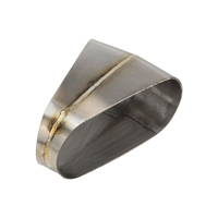 Proflow Pie Cut Welded Oval Tube Horizontal 304 Stainless Steel 4.0 in. 30 deg
