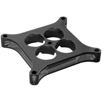 Proflow Carburettor Spacer Aluminium Black Anodised 1 in. Thick Tapered Combo 4150 Square Bore
