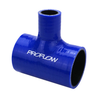 Proflow Hose Tubing Silicone T-Hose 2.50'' x 1.00'' Side Leg 102x45mm Blue