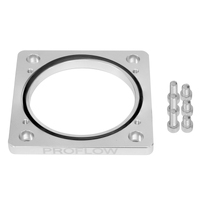 Proflow Throttle Body Adapter LS LS Chev For Holden Commodore Billet Aluminium Natural 100mm to 4bolt 102mm