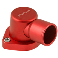 Proflow Water Neck Billet Aluminium Swivel Red Anodised 90 Degree SB For Ford 302-351C