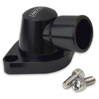 Proflow Water Neck Billet Aluminium Swivel Black Anodised 90 Degree SB & BB Chev