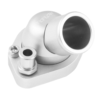 Proflow Water Neck Billet Aluminium Swivel Silver Anodised 45 Degree SB For Ford 289-351W