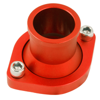 Proflow Water Neck Billet Aluminium Red Anodised Straight Up SB For Ford 302-351 Cleveland
