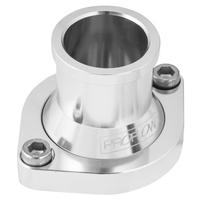 Proflow Water Neck Billet Aluminium Silver Anodised Straight Up SB For Ford 302-351 Cleveland