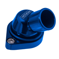 Proflow Water Neck Billet Aluminium Swivel Blue Anodised 45 Degree SB & BB Chev