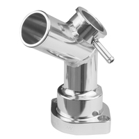 Proflow Water Neck Billet Aluminium Silver Anodised 45 Degree Swivel For Mazda Series 4 Billet Cap Neck