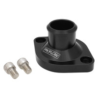 Proflow Water Neck For Chrysler SB & BB Straight Billet Aluminium Black Anodised